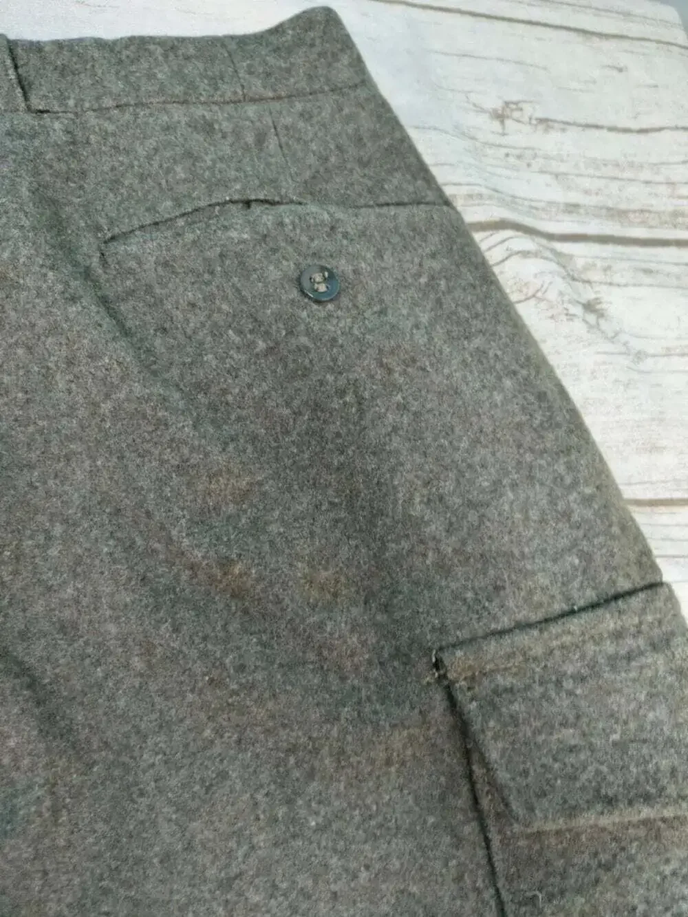 1953 True Vintage Swedish Crown Military Wool Army Cargo Pants 50s Trousers